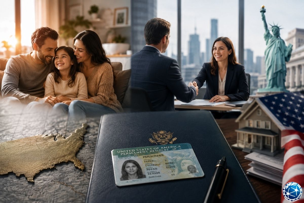 ABD’de kalıcı oturum hedefleyen aile ve başvuru sahibi, Green Card, göçmenlik danışmanlığı, çalışma hakkı ve yeni yaşam fırsatlarını değerle