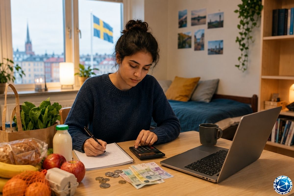 İsveç’te konaklama, gıda ve aylık yaşam giderlerini hesaplayan üniversite öğrencisi