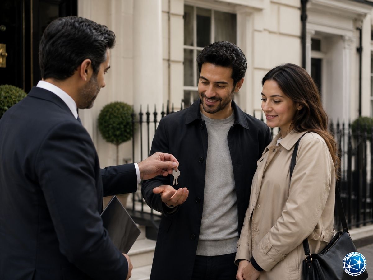 Yabancı alıcılar için mortgage başvurusunda belge, peşinat ve uygunluk sürecini anlatan editorial sahne