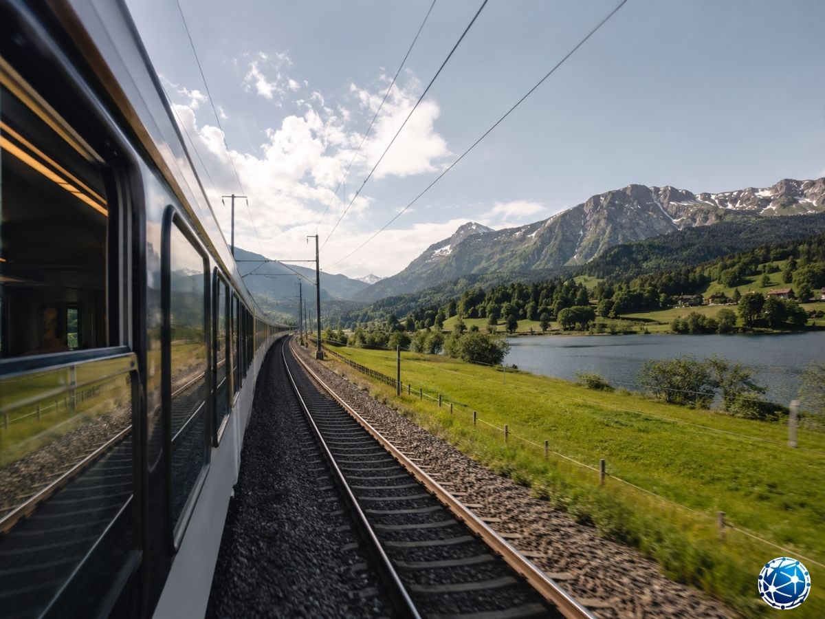 Schengen Bölgesi içinde sınır kontrolü olmadan Avrupa ülkeleri arasında yapılan tren yolculuğu