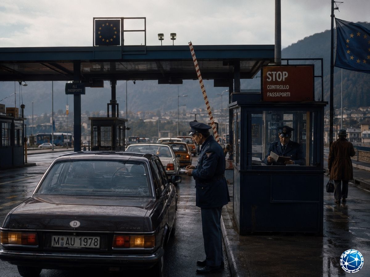 Schengen öncesi Avrupa’da araçların pasaport kontrolünden geçtiği tarihî kara sınır kapısı