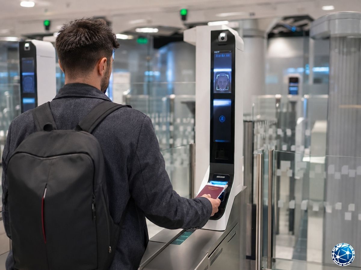 EES kapsamında havalimanında biyometrik pasaport kontrolünden geçen Schengen yolcusu