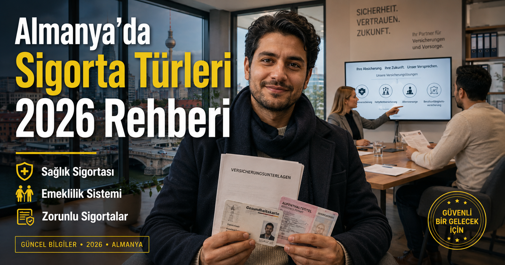 2026 Almanya’da Sigorta Türleri Rehberi: Sağlık, Emeklilik ve Zorunlu Sigortalar