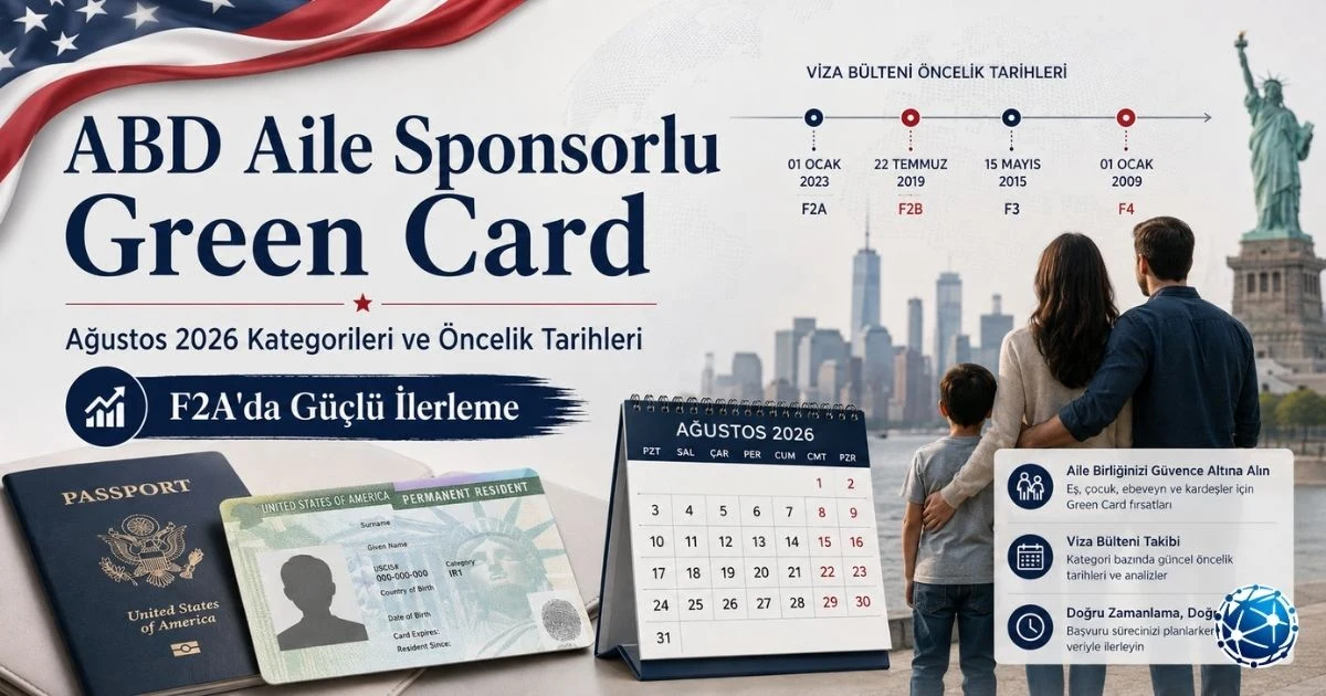 ABD Aile Sponsorlu Green Card: F1, F2A, F2B, F3 ve F4