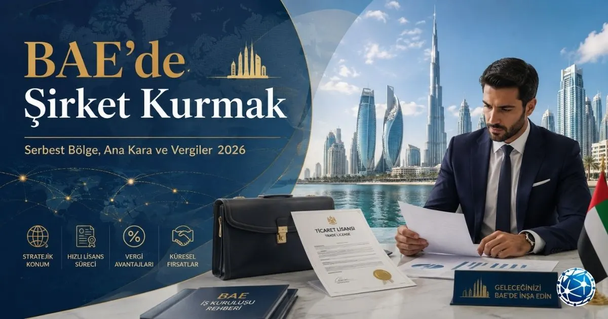 BAE'de Şirket Kurmak: Serbest Bölge, Ana Kara ve Vergiler 2026
