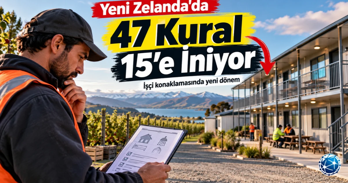 Yeni Zelanda'da İşçi Konaklamasında 47 Kural 15'e İniyor